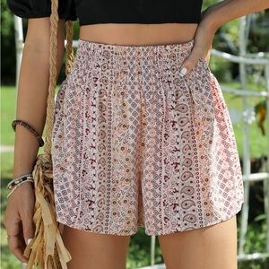 Floral and Paisley Patterned Women's Shorts